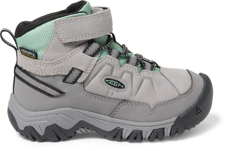 KEEN Targhee IV Mid Waterproof Hiking Boots for Kids in hiking terrain