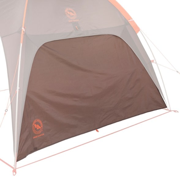 Sage Canyon Ultimate Shelter Accessory Wall set up to block wind during camping.