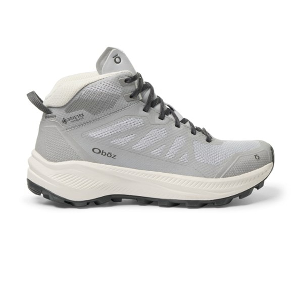 Side view of Katabatic LT Mid GORE-TEX women's hiking boots highlighting the durable materials and sleek design.