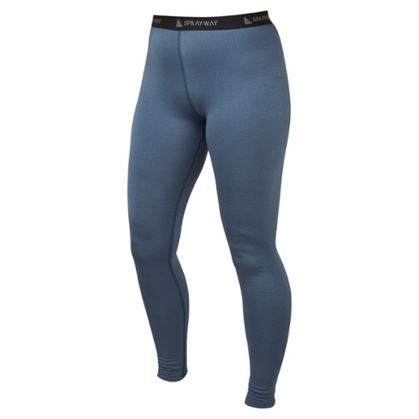 Front view of Effra Women's Thermal Base Layer Leggings on a hiking trail.