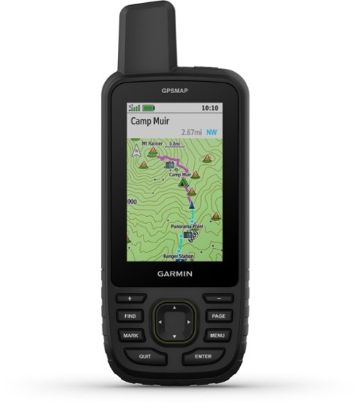 Garmin GPSMAP 67 showing route on sunlight-readable display