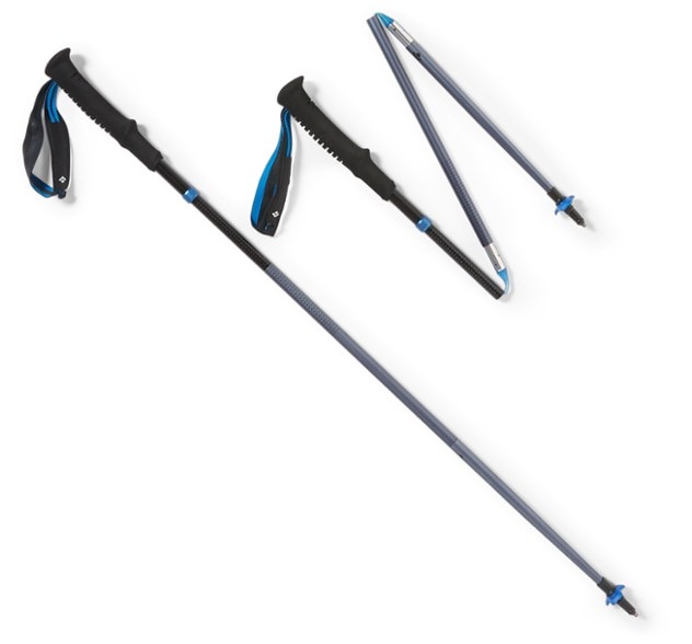 TrailSwift Ultra-Light trekking poles angled view showing lightweight 7075 aluminum shafts and EVA foam grips for hiking gear