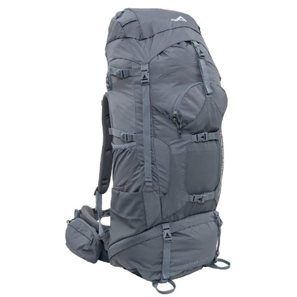Caldera 75 Adventure Backpack showing front access zipper and spacious design.