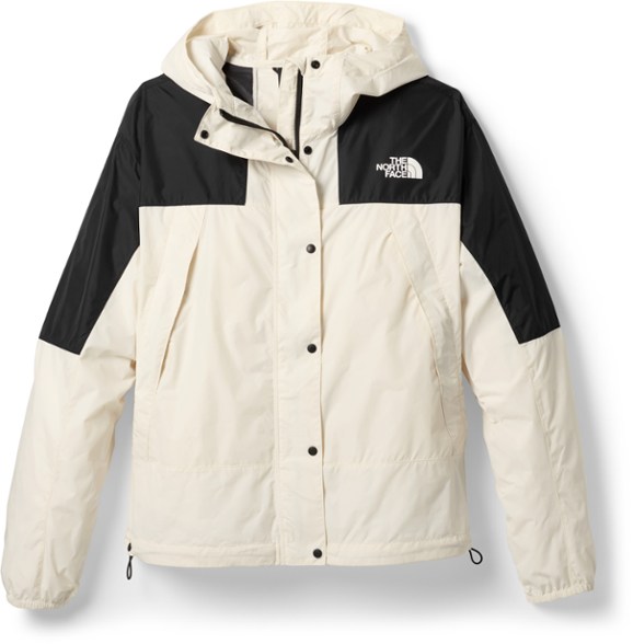 Front view of SummitShield women's jacket showing relaxed fit and three-piece hood
