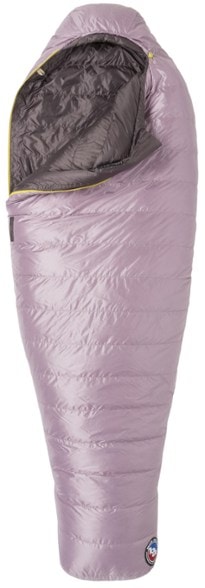 Side view of the Women's Greystone 20 sleeping bag showing the insulated hood and anti-draft collar.