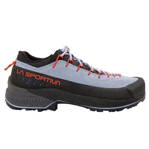 La Sportiva TX4 EVO women's approach shoes showing a side view with a focus on the eco-friendly materials.