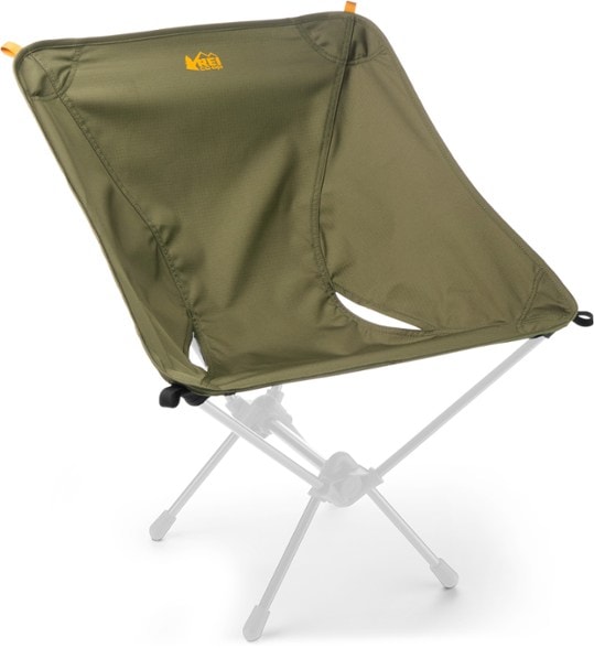 Close-up of the Flexlite Camp Chair replacement seat showcasing its ripstop fabric and water repellency.