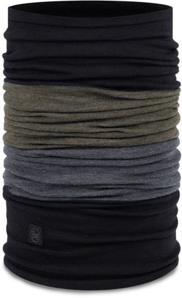 Front view of unisex merino wool neck tube showing soft texture and snug fit