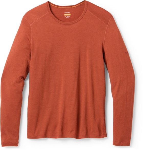 Men's Merino 200 Oasis Long-Sleeve Thermal Top from the front, highlighting its soft fabric and fit.