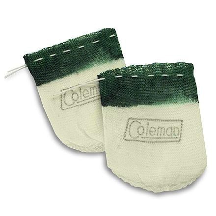 Close-up of Coleman #21 replacement mantles showing fine details and packaging.