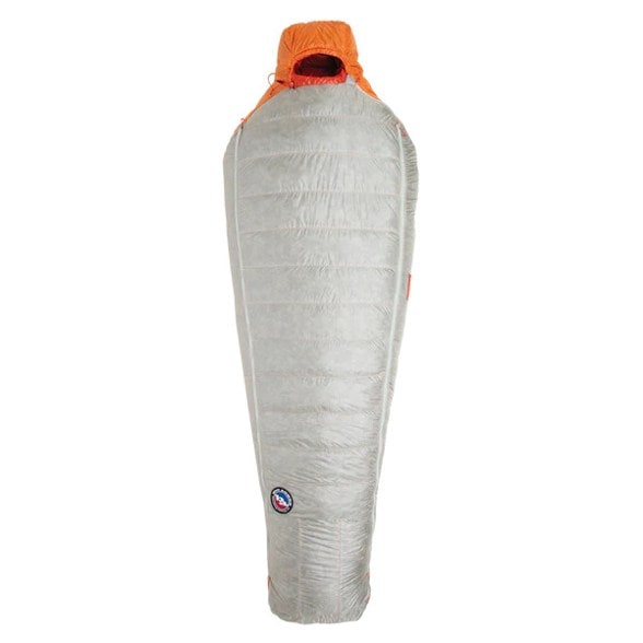 Big Agnes UltraLite 20 down sleeping bag showcasing its lightweight design and comfortable interior.