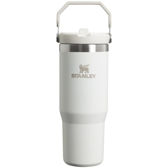 Side view of the flip straw tumbler showing insulated stainless steel body