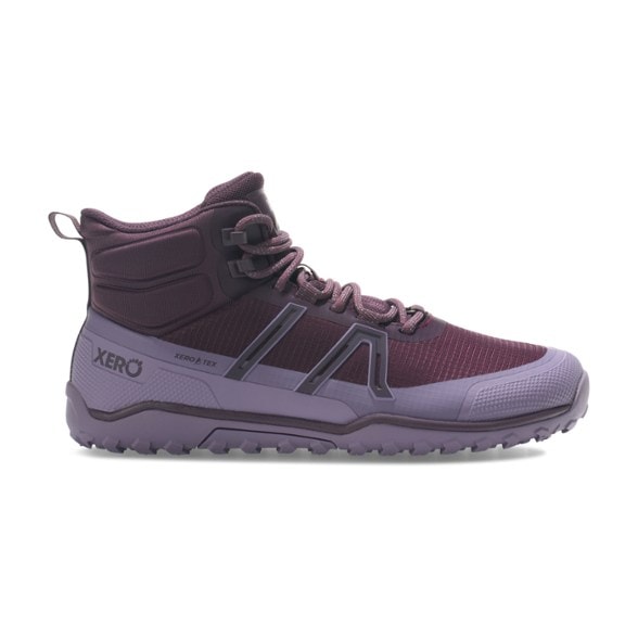 Side view of women's hiking boots showcasing waterproof mesh and mid-cut design