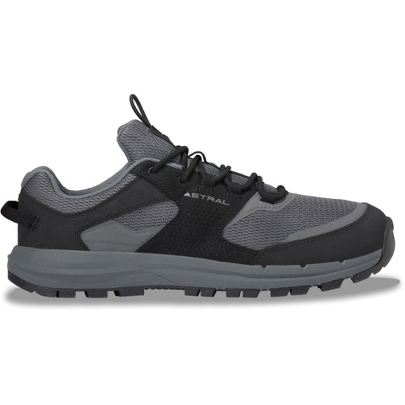 Side view of Astral TerraGrip Zero men's hiking shoes showing ankle support and rugged sole grip