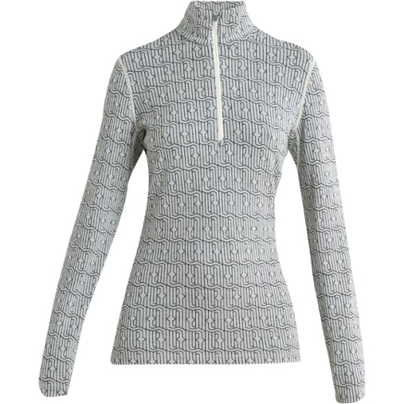 Icebreaker Women's Merino 260 Vertex Half-Zip Base Layer Top showcased on a snowy mountain