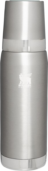 ForgePro insulated bottle angled view showing durable stainless steel body and screw-top lid