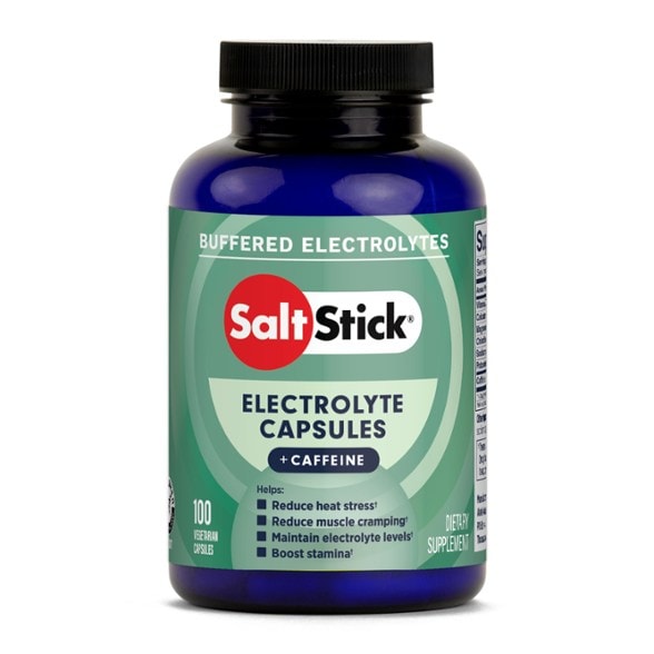 Close-up of EnduraBoost electrolyte capsules showing vegan caffeine electrolyte pills for endurance athletes