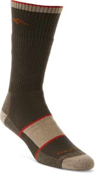 Front view of Darn Tough Men's Heavy Cushion Coolmax Boot Socks, showcasing the design and texture.