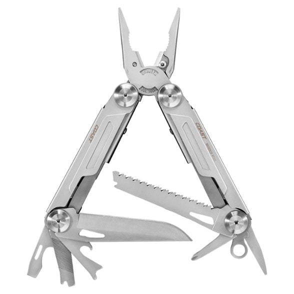 Mackenzie multi-tool with pliers extended for heavy-duty tasks.