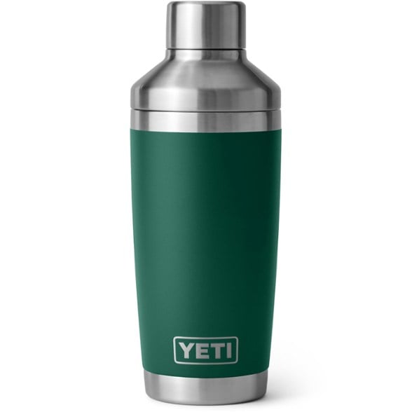 Side view of YETI Rambler insulated cocktail shaker in use at a party.