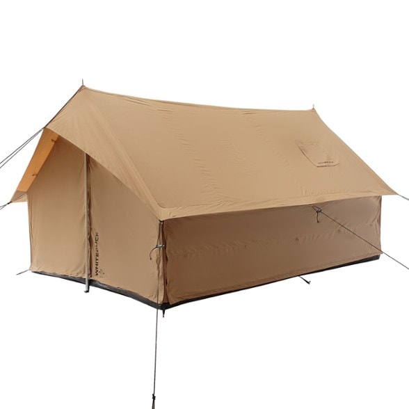 Front view of the AdventurePro 6-Person Weatherproof Family Tent showcasing its spacious design and durable materials.