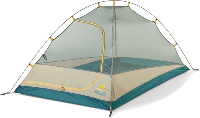 Front view of the Mountain Haven 2-Person Freestanding Tent showcasing its durable design and spacious vestibule.