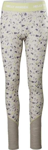 Front view of Helly Hansen merino wool leggings, showcasing slim fit and breathable fabric ideal for cold weather underwear