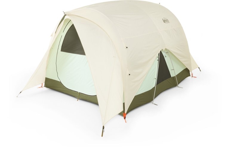 Front view of the Wonderland 6 Family Tent showcasing its spacious interior and UV-resistant rainfly.