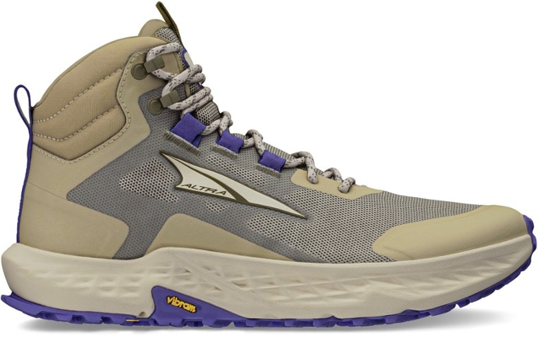 Altra Timp Hiker Women's Hiking Boots from the side, highlighting their lightweight design and durable materials.