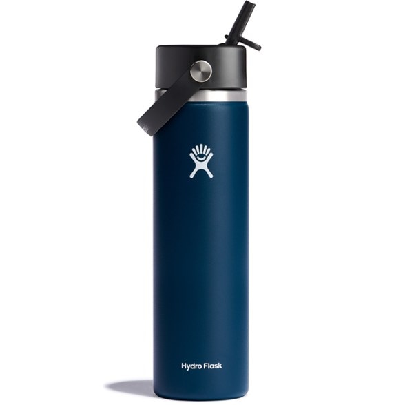 Hydro Flask 24 oz. Flex Straw Insulated Water Bottle in action on a hiking trail