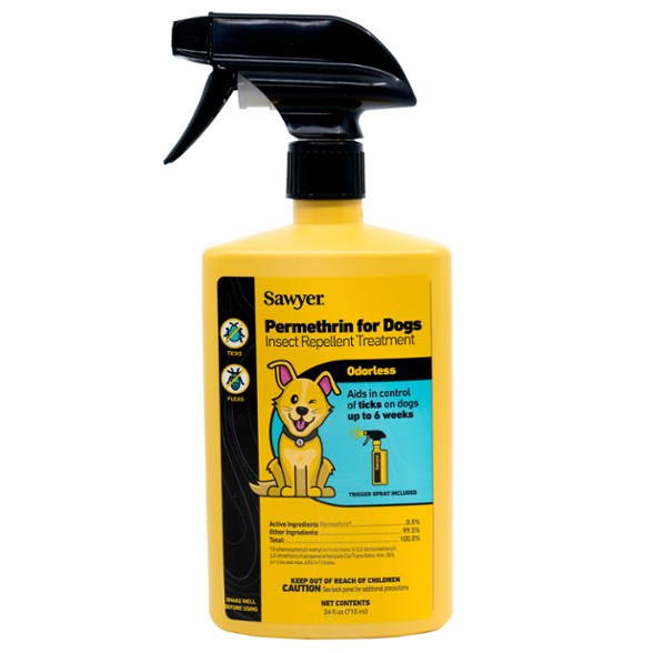 PupGuard Permethrin treatment bottle showing its 24 oz. size for dog flea treatment