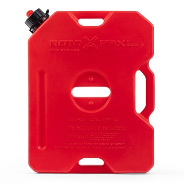 Close-up of the Adventure-Ready 2-Gallon Fuel Container highlighting its sturdy design.