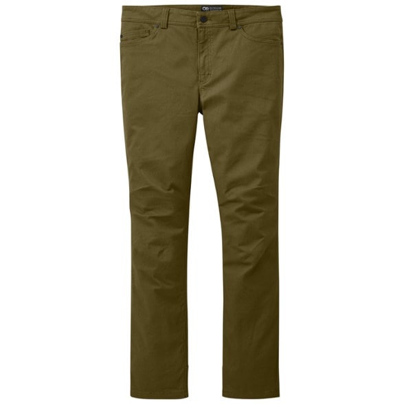 Trailblazer Tech Pants in action on a rugged trail, highlighting water resistance and durability.
