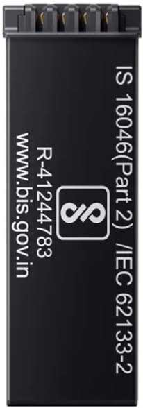 Top-down view of Insta360 Ace Pro battery next to memory card case