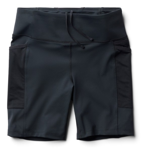 Yuba Trail women's hiking shorts in action on a summer trail.