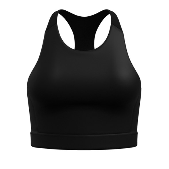 Front view of Smartwool Breathable Active Crop Top highlighting its racerback design.