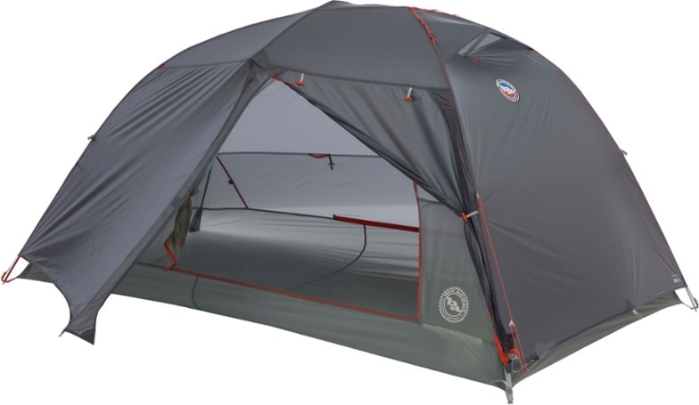 Big Agnes UltraLite 3-Person Bikepacking Tent set up in a scenic location