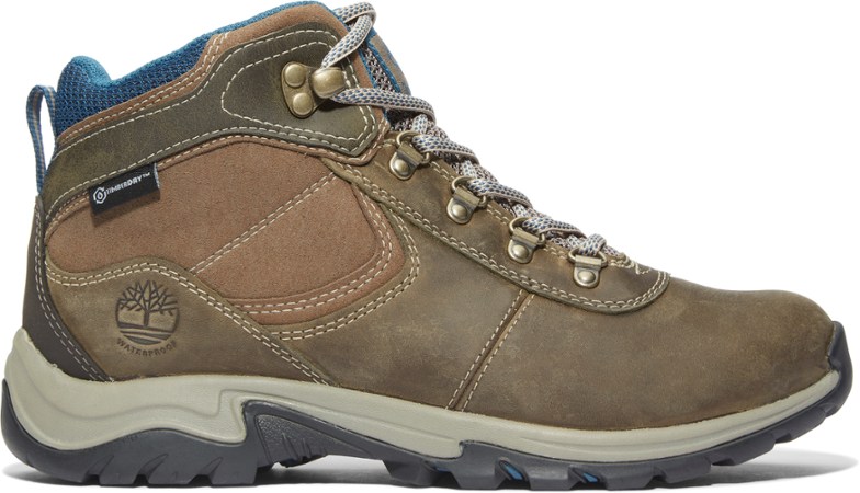 Timberland Women's Mt. Maddsen Mid Waterproof Hiking Boots in rugged terrain