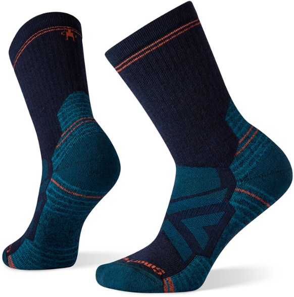 Close-up of Smartwool Women's Full Cushion Merino Hiking Crew Socks showing cushioning and texture.