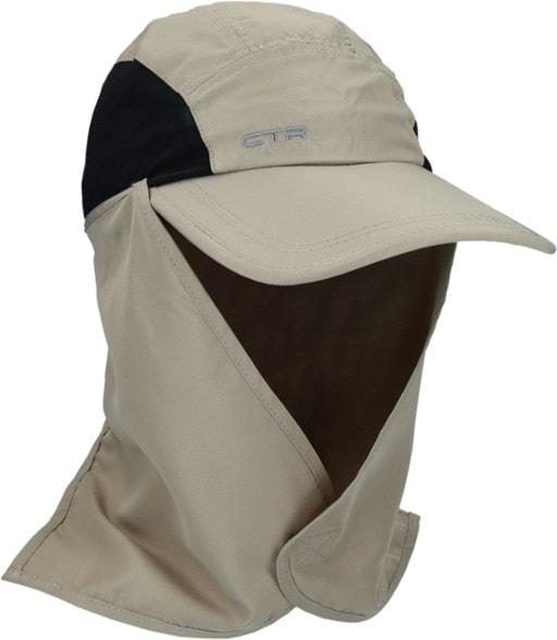Side view of Summit Sahara sun hat with adjustable toggle and breathable mesh panels