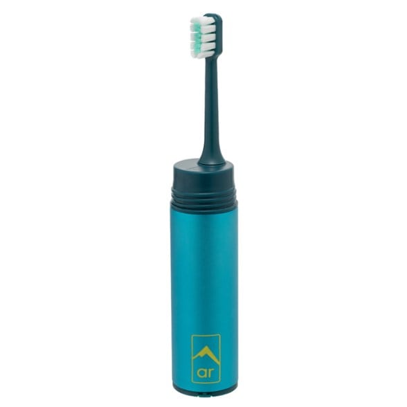 Portable Tooth Care Kit with open compartments showing toothbrush and toothpaste storage.