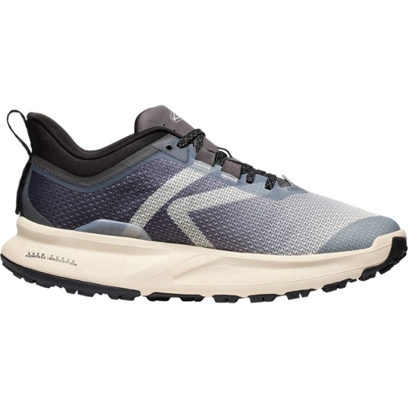 Side view of KEEN 450 Dirt Men's Hiking Shoes showcasing breathable mesh and durable design.