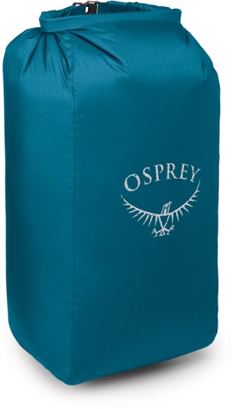 Osprey Ultralight waterproof pack liner showing roll-top closure and flexible design for medium packs.