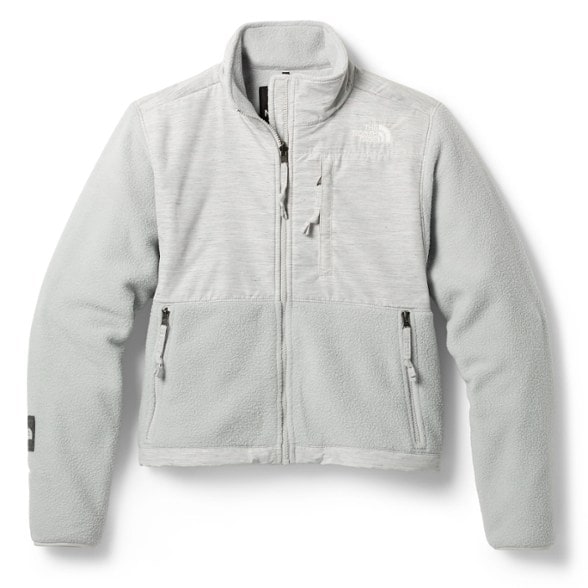 Eco-Friendly Re-Grind Denali Jacket for Women in action, showcasing its vibrant recycled fabric.