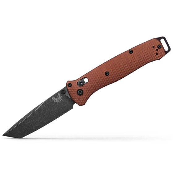 Close-up of the tanto blade on the ultra-lightweight knife