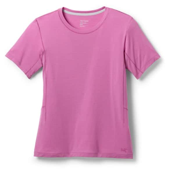 Front view of Lana Merino Wool Crew Top for women, perfect for hiking