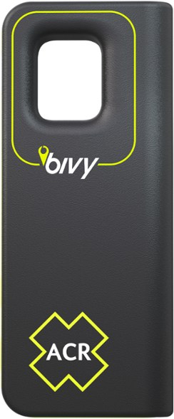 Bivy Connect satellite communicator showcasing its waterproof design during a hike