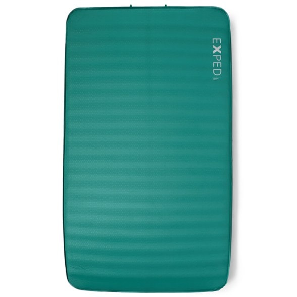 EverRest Duo Luxury Camping Mattress laid out in a scenic campsite, highlighting its thickness and comfort.