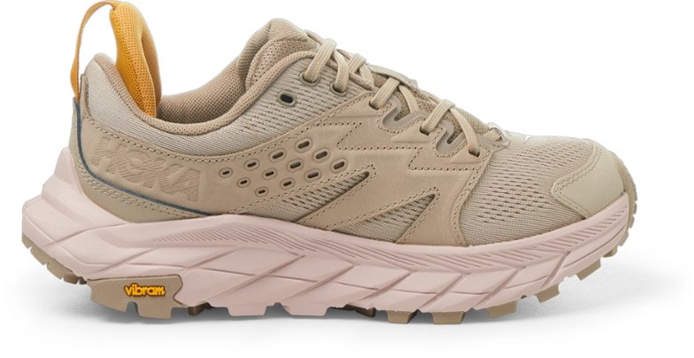 HOKA Anacapa Breeze Low Women's Hiking Shoes showcasing breathable mesh and lightweight design.