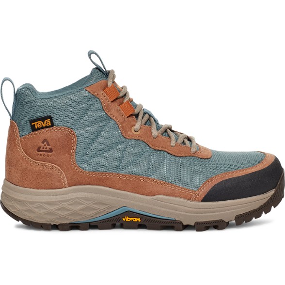 Side view of Teva Ridgeview Mid RP Women's Hiking Boots showcasing retro color-blocked design.